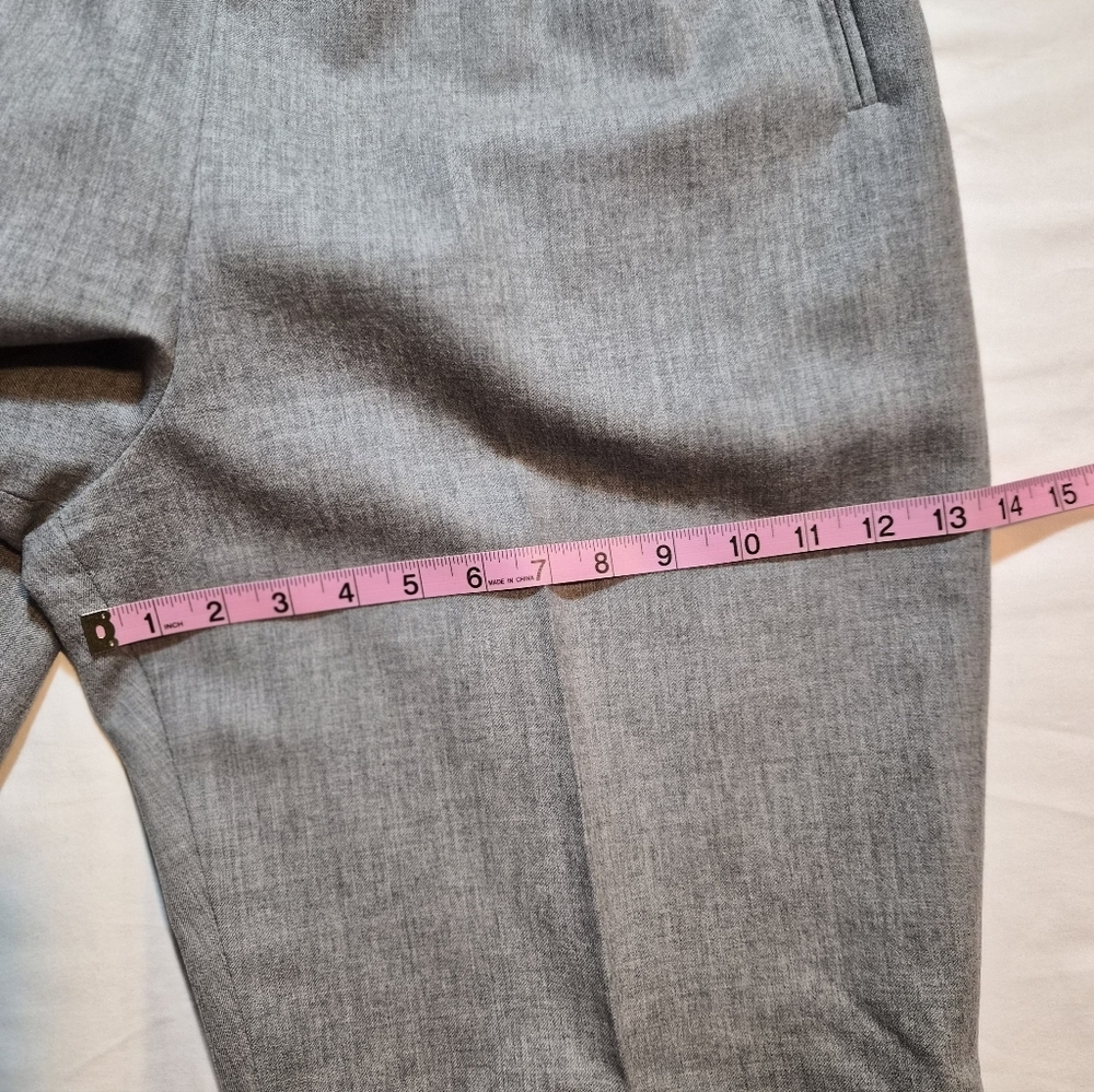 Talbots Petites Grey 100% Wool Straight Leg Trousers - Size 16P - Picture 5 of 10